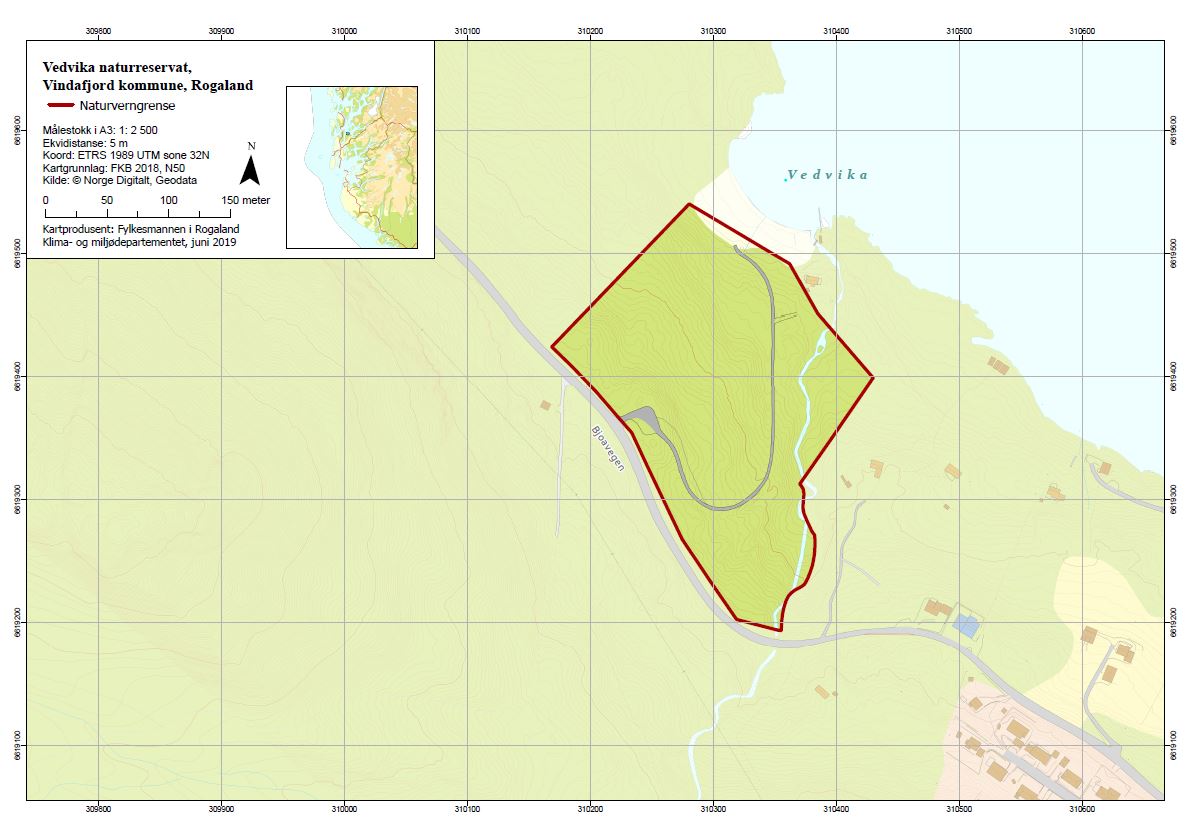 kart Vedvika naturreservat