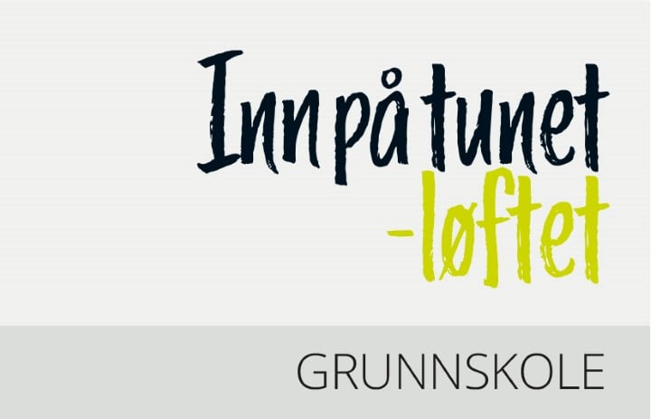 Logo for Inn på tunet-løftet med tema grunnskole.