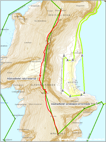 Forslag til grenseendring mellom Måstadfjellet landskapsvernområde og naturreservat.png